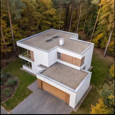 Vogelperspektive auf die Villa