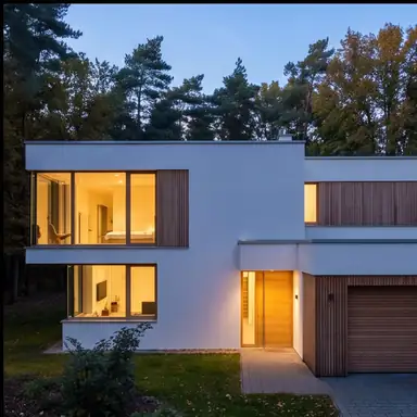 Villa in der Abenddämmerung