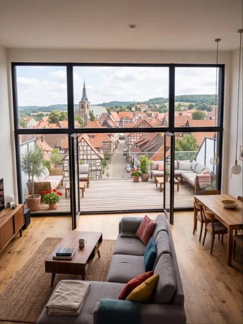 Wohnbereich mit Panoramaausblick
