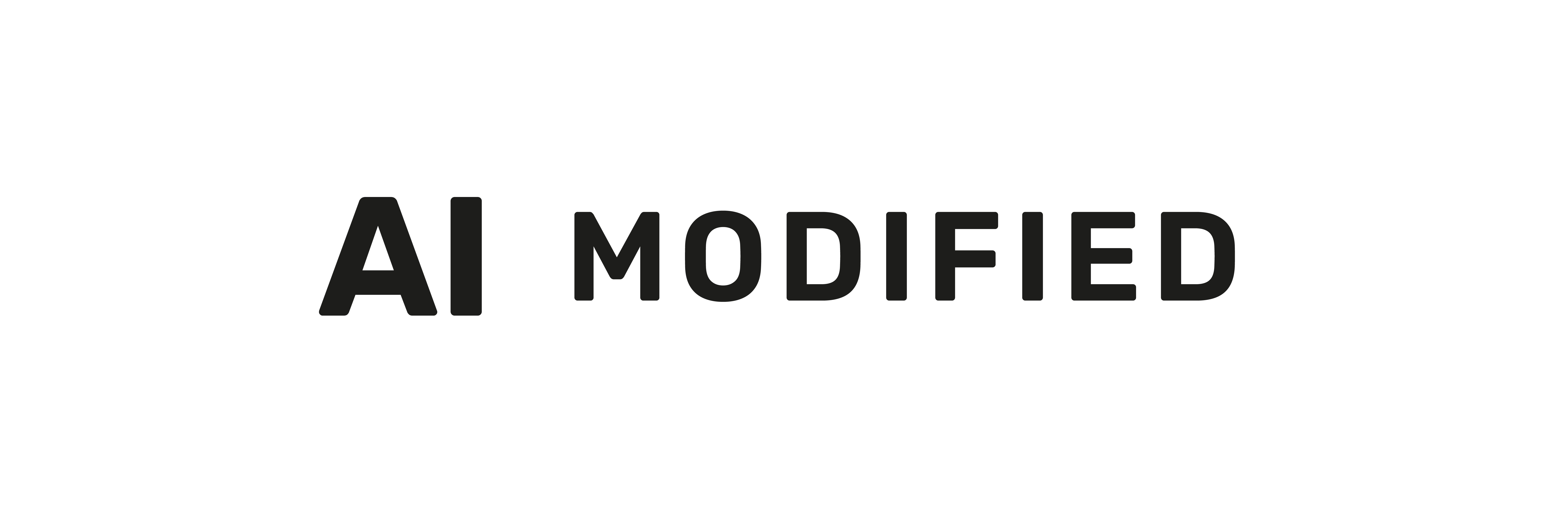 Weißes EU-Label AI Modified